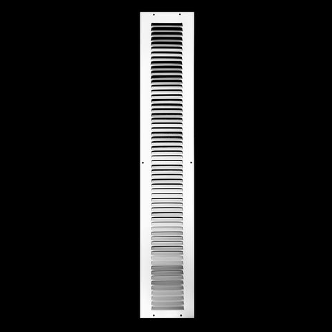 4"x30" White Steel Return Air Grille, High-Airflow HVAC Cold Air Intake for Wall & Ceiling