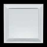Fits 24"x24" White Steel T-Bar Drop Ceiling Diffuser, 2x2 Lay-In Flat Plate Plaque, 10" Round Neck