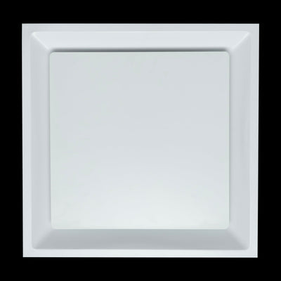 Fits 24"x24" White Steel T-Bar Drop Ceiling Diffuser, 2x2 Lay-In Flat Plate Plaque, 10" Round Neck