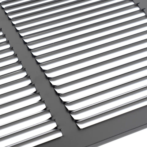 6"x6" Black Steel Return Air Grille, High-Airflow HVAC Cold Air Intake for Wall & Ceiling