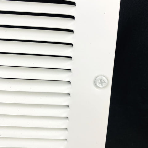 20"x20" White Steel Return Air Grille, High-Airflow HVAC Cold Air Intake for Wall & Ceiling