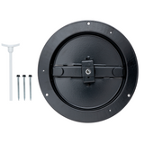 6" Black Steel Butterfly Damper for Round Ceiling Diffuser, Plastic Key Handle