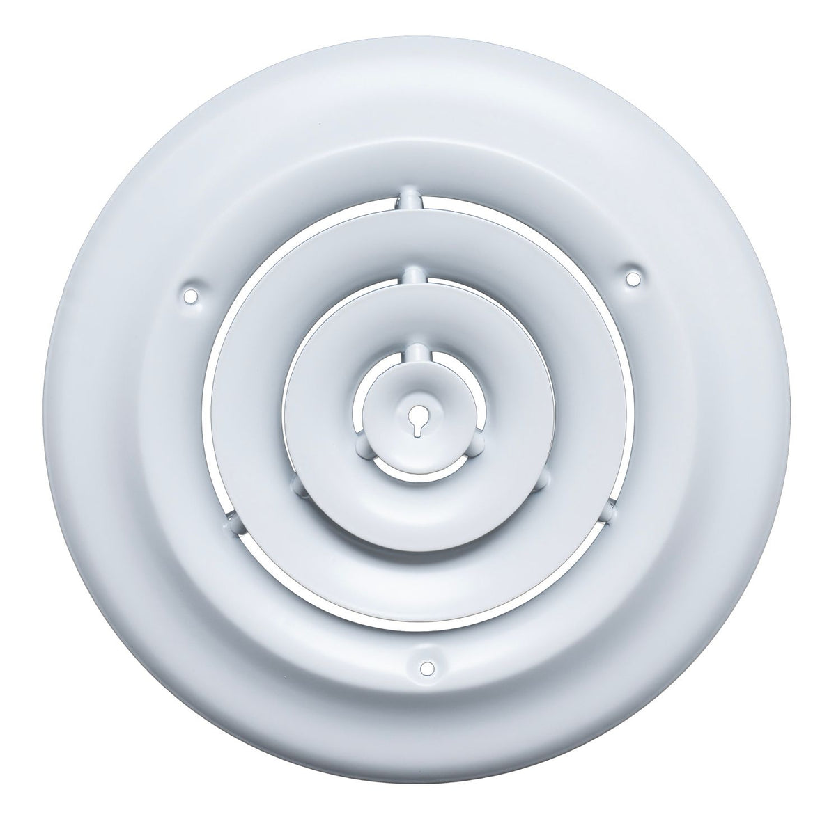 6" White Steel Round Ceiling Diffuser, Supply Vent Cover for Round Neck Air Ducts