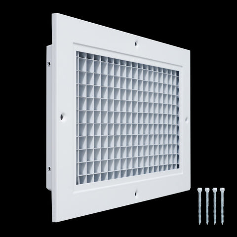 6"x10" White Aluminum Eggcrate Return Air Grille, Low-Noise High-Airflow Rust-Proof Vent Cover
