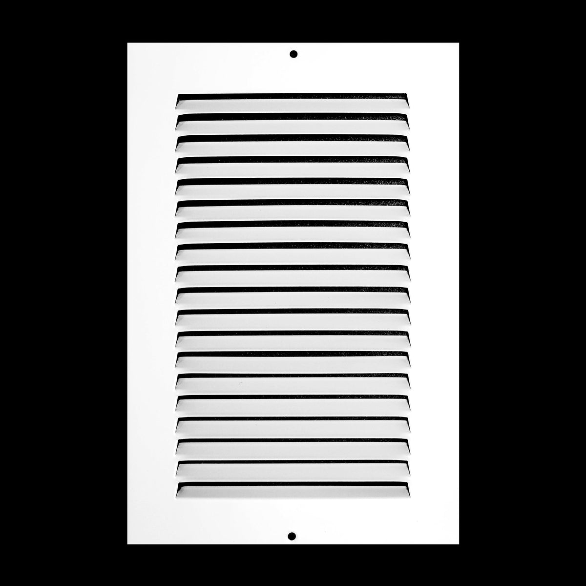 6"x10" White Steel Return Air Grille, High-Airflow HVAC Cold Air Intake for Wall & Ceiling