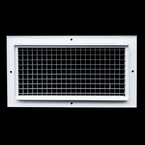 6"x12" White Aluminum Eggcrate Return Air Grille, Low-Noise High-Airflow Rust-Proof Vent Cover