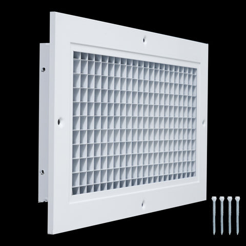 6"x12" White Aluminum Eggcrate Return Air Grille, Low-Noise High-Airflow Rust-Proof Vent Cover