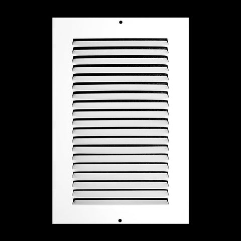 6"x12" White Steel Return Air Grille, High-Airflow HVAC Cold Air Intake for Wall & Ceiling