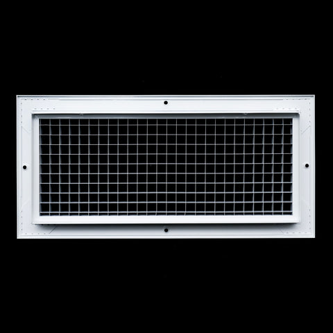 6"x14" White Aluminum Eggcrate Return Air Grille, Low-Noise High-Airflow Rust-Proof Vent Cover
