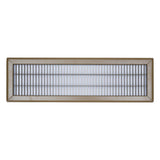 6"x24" Brown Steel Return Air Floor Grille, Walkable Heavy-Duty Fixed-Blade Vent Cover