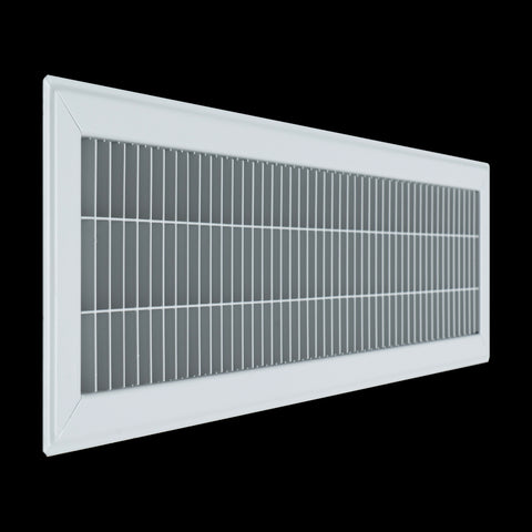 6"x24" White Steel Return Air Floor Grille, Walkable Heavy-Duty Fixed-Blade Vent Cover