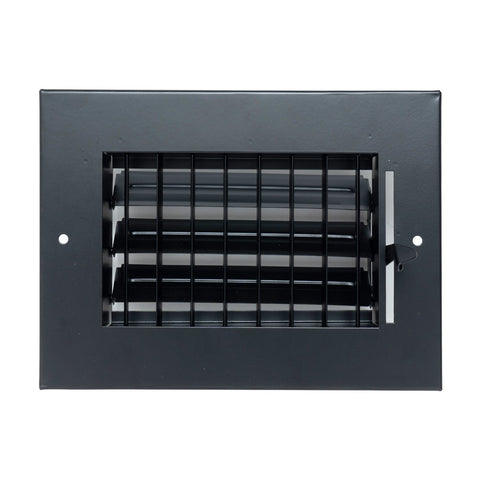 6"x4" Black Steel Adjustable Supply Register, Air Vent Cover with Damper for Sidewall Or Ceiling