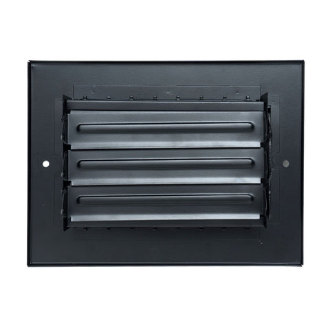 6"x4" Black Steel Adjustable Supply Register, Air Vent Cover with Damper for Sidewall Or Ceiling