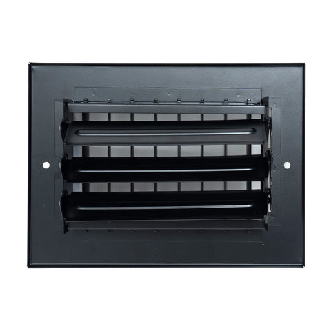 6"x4" Black Steel Adjustable Supply Register, Air Vent Cover with Damper for Sidewall Or Ceiling