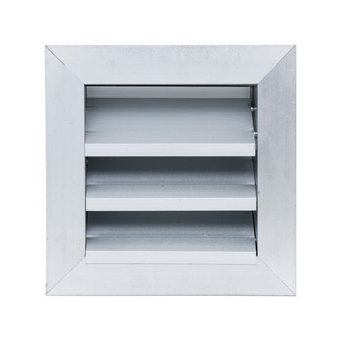 6"x6" Anodized Aluminum Exterior Wall Louver, Weatherproof Rain & Rust Resistant Vent Cover