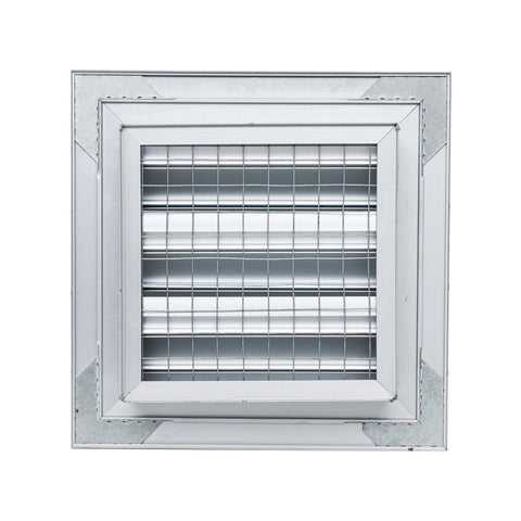 6"x6" Anodized Aluminum Exterior Wall Louver, Weatherproof Rain & Rust Resistant Vent Cover