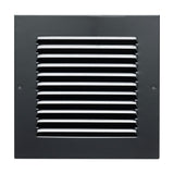 6"x6" Black Steel Return Air Grille, High-Airflow HVAC Cold Air Intake for Wall & Ceiling
