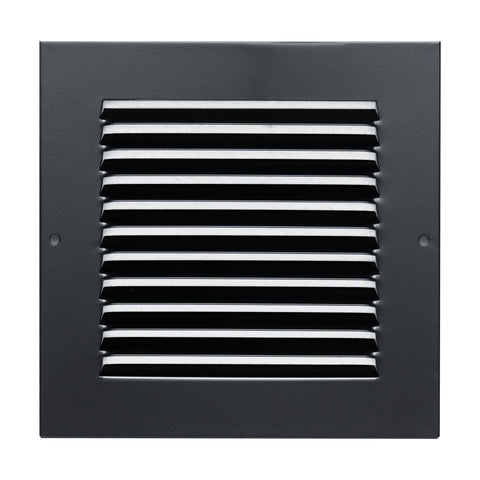 6"x6" Black Steel Return Air Grille, High-Airflow HVAC Cold Air Intake for Wall & Ceiling