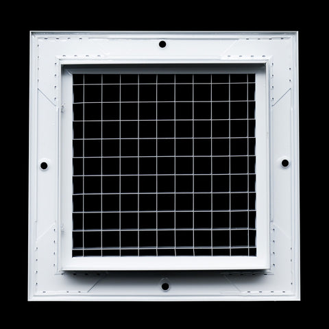 6"x6" White Aluminum Eggcrate Return Air Grille, Low-Noise High-Airflow Rust-Proof Vent Cover