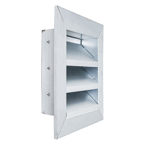 6"x6" Anodized Aluminum Exterior Wall Louver, Weatherproof Rain & Rust Resistant Vent Cover