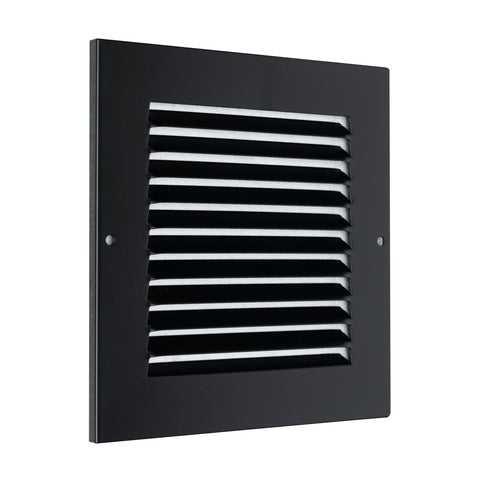 6"x6" Black Steel Return Air Grille, High-Airflow HVAC Cold Air Intake for Wall & Ceiling