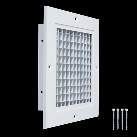 6"x6" White Aluminum Eggcrate Return Air Grille, Low-Noise High-Airflow Rust-Proof Vent Cover