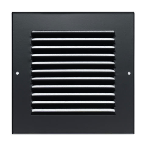6"x6" Black Steel Return Air Grille, High-Airflow HVAC Cold Air Intake for Wall & Ceiling