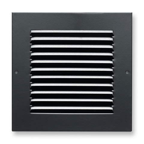 6"x6" Black Steel Return Air Grille, High-Airflow HVAC Cold Air Intake for Wall & Ceiling