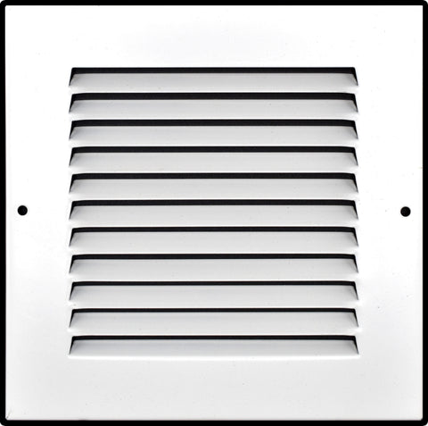 6"x6" White Steel Return Air Grille, High-Airflow HVAC Cold Air Intake for Wall & Ceiling