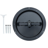 8" Black Steel Butterfly Damper for Round Ceiling Diffuser, Plastic Key Handle