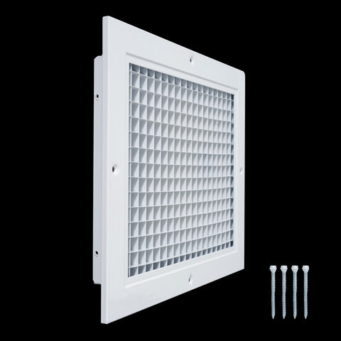8"x10" White Aluminum Eggcrate Return Air Grille, Low-Noise High-Airflow Rust-Proof Vent Cover