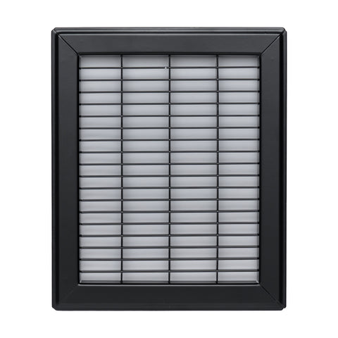 8"x10" Black Steel Return Air Floor Grille, Walkable Heavy-Duty Fixed-Blade Vent Cover
