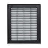 8"x10" Black Steel Return Air Floor Grille, Walkable Heavy-Duty Fixed-Blade Vent Cover