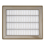 8"x10" Brown Steel Return Air Floor Grille, Walkable Heavy-Duty Fixed-Blade Vent Cover