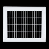 8"x10" White Steel Return Air Floor Grille, Walkable Heavy-Duty Fixed-Blade Vent Cover