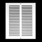 8"x10" White Steel Return Air Grille, High-Airflow HVAC Cold Air Intake for Wall & Ceiling