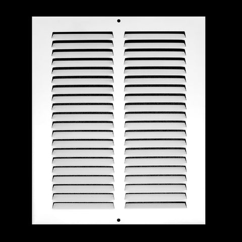 8"x10" White Steel Return Air Grille, High-Airflow HVAC Cold Air Intake for Wall & Ceiling