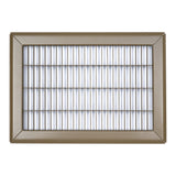 8"x12" Brown Steel Return Air Floor Grille, Walkable Heavy-Duty Fixed-Blade Vent Cover