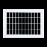 8"x12" White Steel Return Air Floor Grille, Walkable Heavy-Duty Fixed-Blade Vent Cover