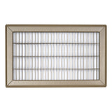 8"x14" Brown Steel Return Air Floor Grille, Walkable Heavy-Duty Fixed-Blade Vent Cover