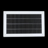 8"x14" White Steel Return Air Floor Grille, Walkable Heavy-Duty Fixed-Blade Vent Cover