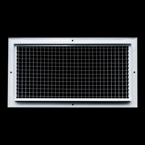 8"x16" White Aluminum Eggcrate Return Air Grille, Low-Noise High-Airflow Rust-Proof Vent Cover