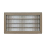 8"x16" Brown Steel Return Air Floor Grille, Walkable Heavy-Duty Fixed-Blade Vent Cover