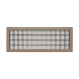 8"x24" Brown Steel Return Air Floor Grille, Walkable Heavy-Duty Fixed-Blade Vent Cover