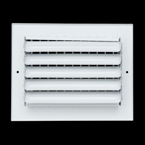 8"x6" White Steel Adjustable Supply Register, Air Vent Cover with Damper for Sidewall Or Ceiling
