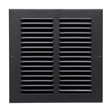 8"x8" Black Steel Return Air Grille, High-Airflow HVAC Cold Air Intake for Wall & Ceiling