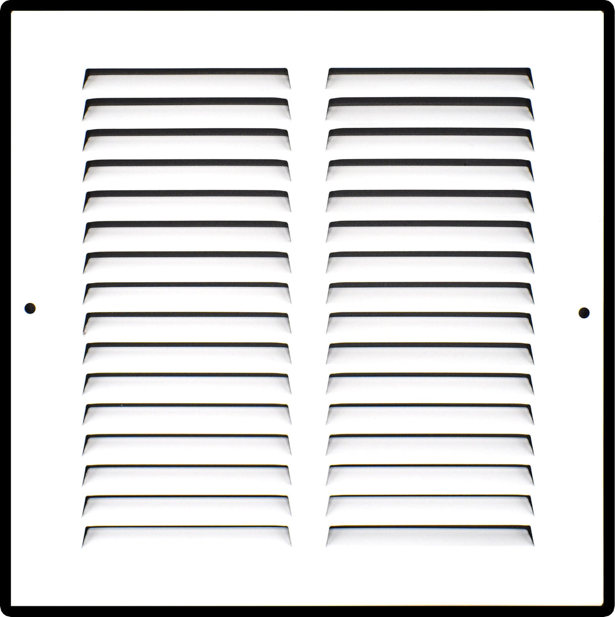 8"x8" White Steel Return Air Grille, High-Airflow HVAC Cold Air Intake for Wall & Ceiling