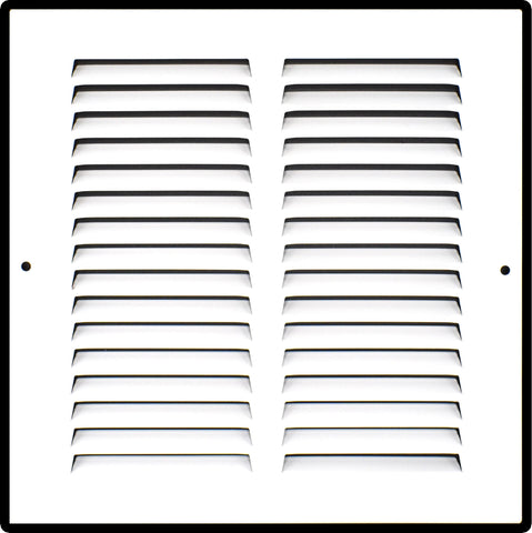 8"x8" White Steel Return Air Grille, High-Airflow HVAC Cold Air Intake for Wall & Ceiling