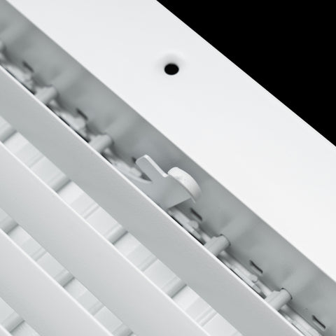 12"x6" White Aluminum Adjustable Decorative Vent Cover, Rust-Proof Supply Grille for Wall & Ceiling
