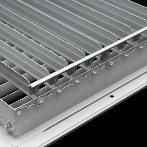 16"x4" White Aluminum Adjustable Decorative Vent Cover, Rust-Proof Supply Grille for Wall & Ceiling